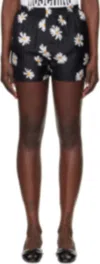 Moschino Elastic Waist Shorts In Black