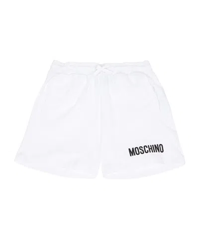 Moschino Elastic Waist Shorts In White
