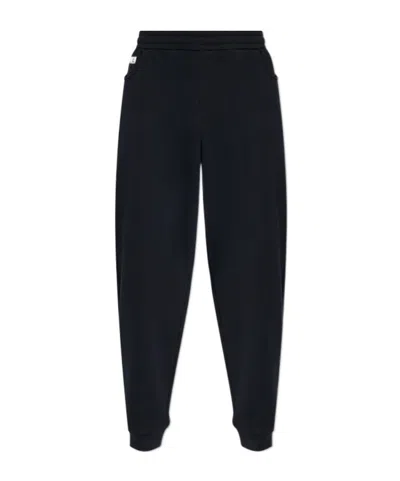 Moschino Elastic Waist Track Pants In Black