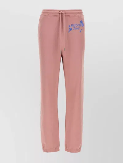 Moschino Elastic Waistband Jogger Trousers In Pink