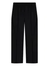 Moschino Elasticated-waist Gold-button Trousers In Black