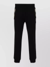 MOSCHINO ELASTICATED WAISTBAND STRAIGHT TROUSERS WITH ANKLE CUFFS