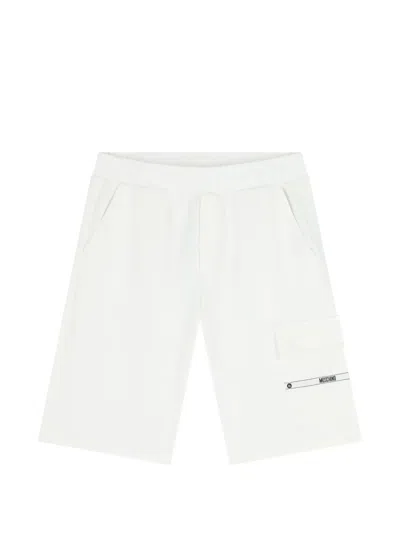Moschino Kids' Elastic-waistband Shorts In White