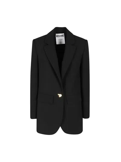 Moschino Elegant Single-breasted Jacket For Women In Black