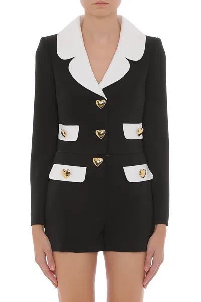 Moschino Elegant Women's Jacket With Double Front Pockets In Multi