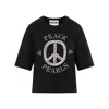 Moschino Black Cotton Logo Print T-shirts