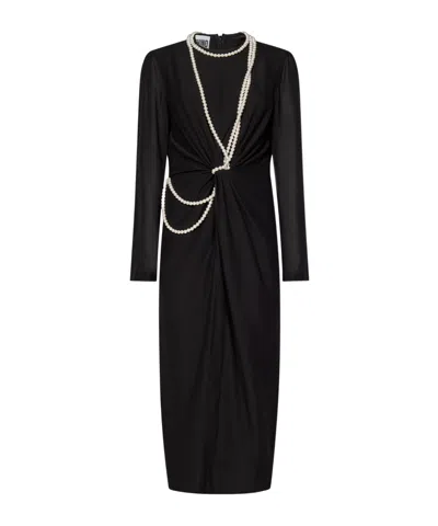 MOSCHINO MOSCHINO EMBELLISHED LONG-SLEEVED DRESS