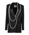 Moschino Embellished Tailored Blazer In Black