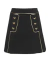 Moschino Technical Fabric Mini-skirt In Black