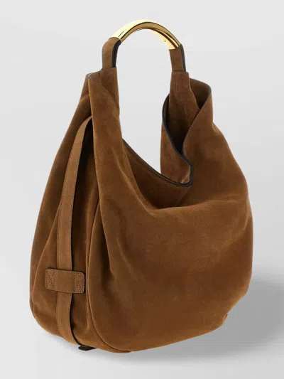 Moschino "embrace Me" Medium Shoulder Bag In Brown