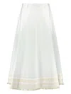 Moschino Embroidered A-line Skirt In White