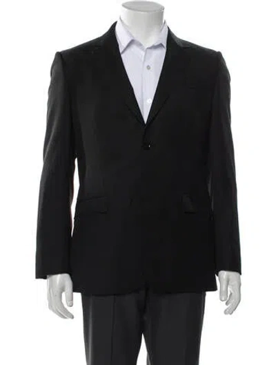 Pre-owned Moschino Embroidered Accent Blazer In Gray