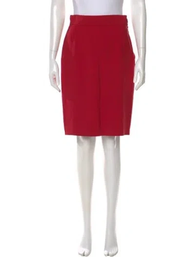 Pre-owned Moschino Embroidered Accent Knee-length Skirt In Red