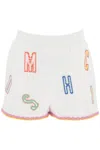 MOSCHINO EMBROIDERED COTTON SHORTS