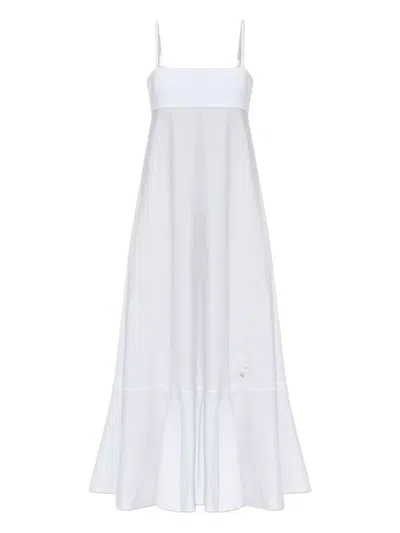 MOSCHINO EMBROIDERED-DETAIL MAXI DRESS