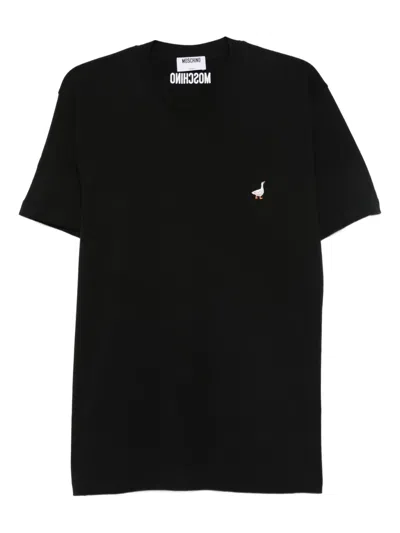 MOSCHINO EMBROIDERED-GOOSE T-SHIRT