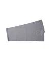 Moschino Embroidered Heart Detail Wool Scarf In Gray
