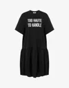 Moschino Graphic Print Dress Short Sleeves In Black