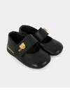 Moschino Embroidered-logo Ballerina Shoes In Black