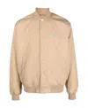 Moschino Embroidered-logo Bomber Jacket In Nude