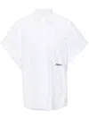 Moschino Embroidered-logo Shirt In White