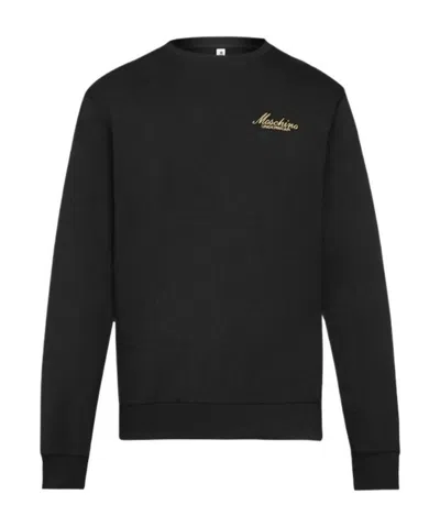 Moschino Embroidered Logo Sweater In Black