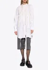 Moschino Embroidered Long-sleeved Shirt In White