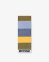 Moschino Embroidered Patchowrk Scarf In Multi