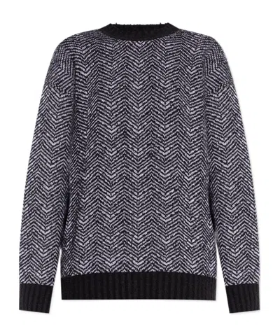 MOSCHINO MOSCHINO EMBROIDERED PATTERN SWEATER