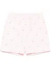 Moschino Embroidered Shorts In Pink