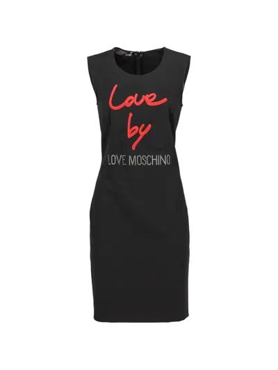 Pre-owned Moschino Embroidered Sleeveless Dress In Black