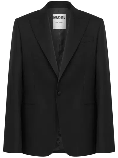 Moschino Jacke Mit Slogan-stickerei In Schwarz