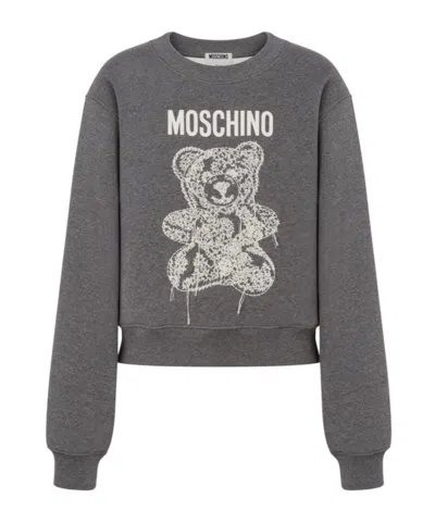 MOSCHINO EMBROIDERED TEDDY-BEAR SWEATSHIRT
