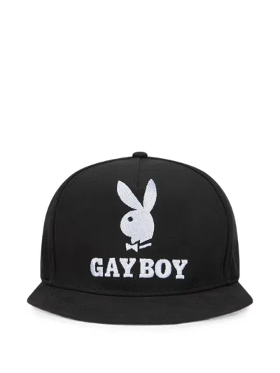Moschino Embroidered-logo Baseball Cap In Black