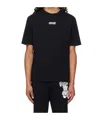 Moschino Black Embroidered T-shirt In Black