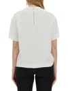 Moschino Enver Satin Blouse Still Life With Heart In White