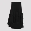 Moschino Tiered Asymmetric Skirt In Nero