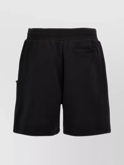 Moschino 'essential' Bermuda Shorts With Elastic Waistband In Black