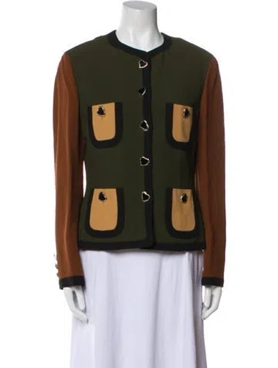 Pre-owned Moschino Evening Jacket In Green