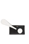 MOSCHINO EXCLAMATION MARK CLUTCH BAG