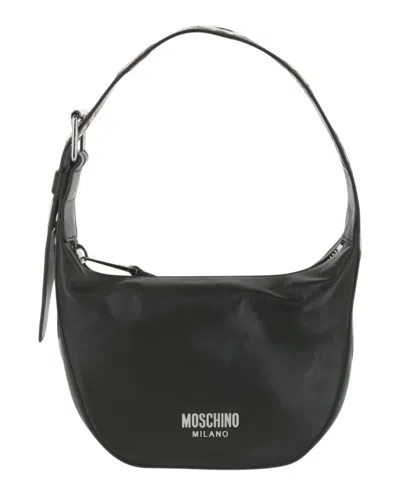Moschino Eyelets Shoulder Bag In Black