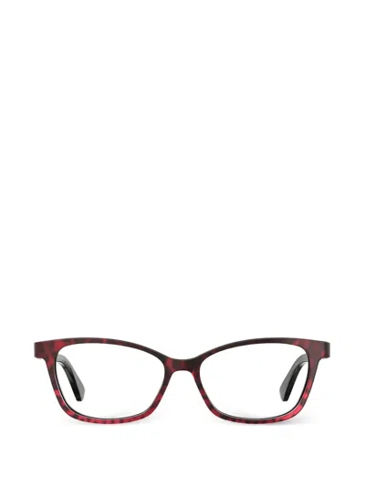 Moschino Eyewear Animal-pattern Cat-eye Glasses In Red