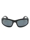 Moschino Eyewear Biker-style Frame Sunglasses In Black