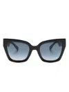 Moschino Eyewear Butterfly-frame Sunglasses In Black