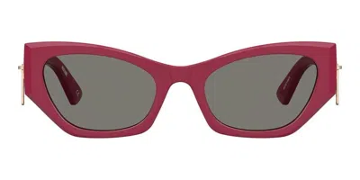 Moschino Eyewear Cat Eye Frame Sunglasses In Burgundy