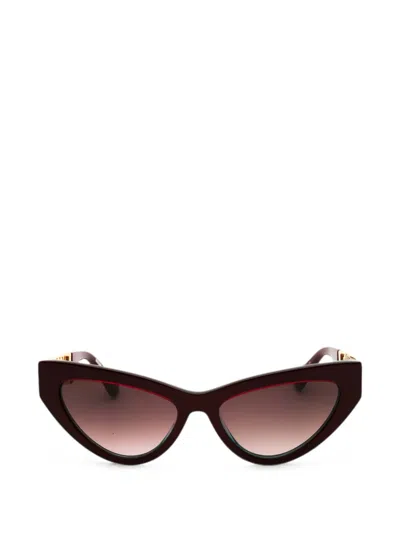 Moschino Eyewear Cat-eye Logo-plaque Sunglasses In Multi