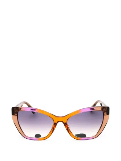 Moschino Eyewear Cat-eye Sunglasses In Brown