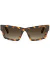 Moschino Eyewear Logo-plaque Sunglasses In Brown
