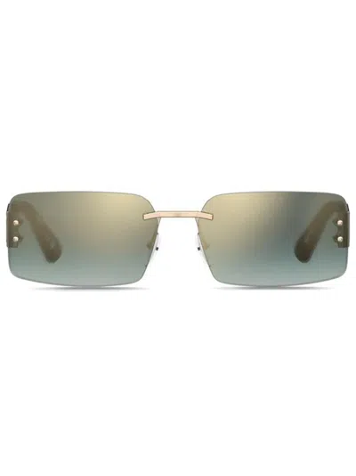 Moschino Eyewear Logo-plaque Sunglasses In Grey