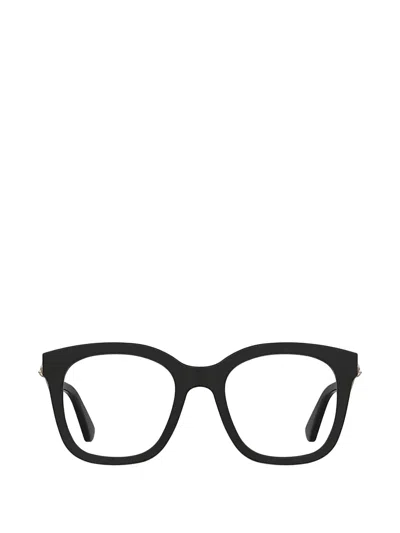Moschino Eyewear Logo-detail Glasses In Black
